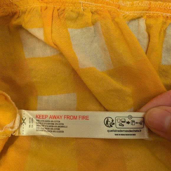 Anthropology Checkered/Gingham Sleep Top OS - Picture 3 of 4